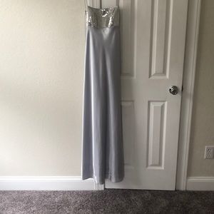 Silver prom dress